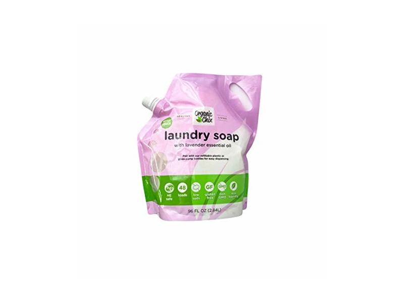 Organic Chix Laundry Soap, Lavender Essential Oil, 48 Loads, 96 fl oz/2.84 L