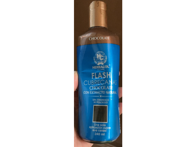 Herbacol Flash Cubrecanas Hair Cover, Chocolate, 8.1 fl oz/240 mL