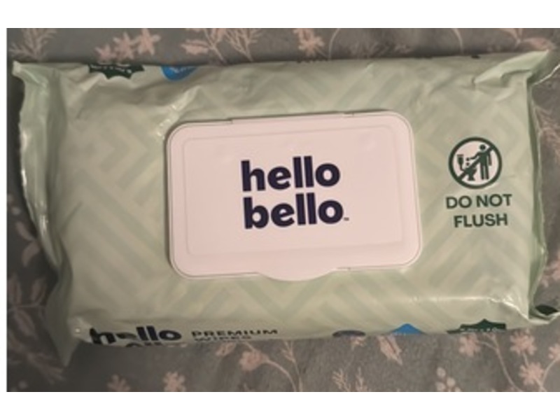 Hello Bello Premium Wipes, Simply Sage, Pack Of 12, 720 Count