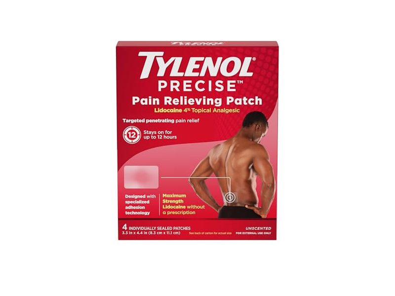 Tylenol Precise Pain Relieving Patch, Unscented, 4 Count