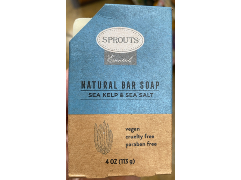 Sprouts Natural Bar Soap, Sea Kelp & Sea Salt, 4 oz/113 g