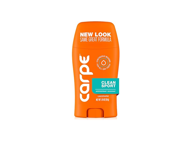 Carpe Underarm Antiperspirant Deodorant, Clean Sport, 1.76 oz/50 g