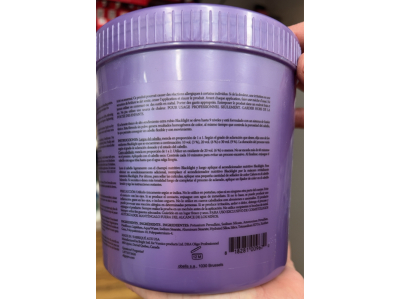 Oligo Blacklight High Performance Ionic Lightener, Extra Blonde, 1.13 kg