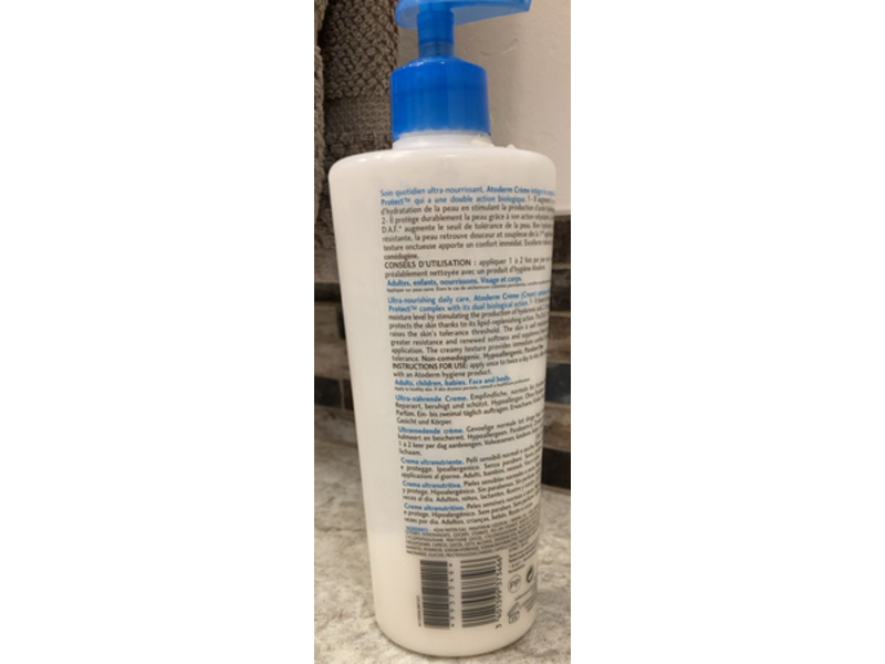 Bioderma Ultra-Nourishing Cream, Fragrance Free, 16.7 fl oz/500 mL