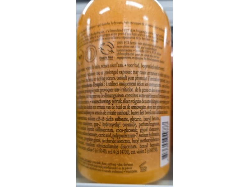 Philosophy Hydrating Shower Gel, Mandarin Mimosa, 16 fl oz/480 mL