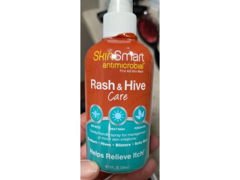 SkinSmart Antimicrobial Rash & Hive Care Relieve Itch, 8 fl oz/236 mL