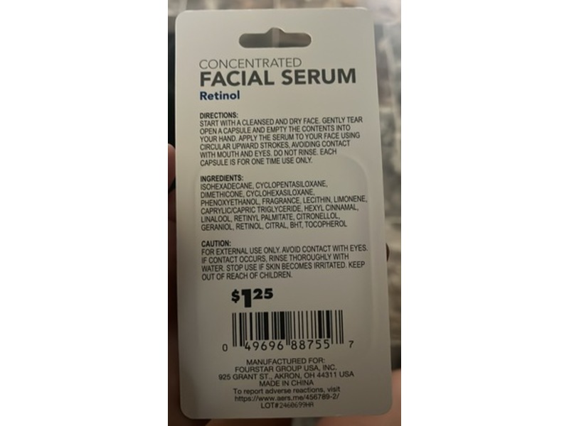 B.Pure Concentrated Facial Serum Capsules, Retinol, 0.13 fl oz/4 mL, 10 Count