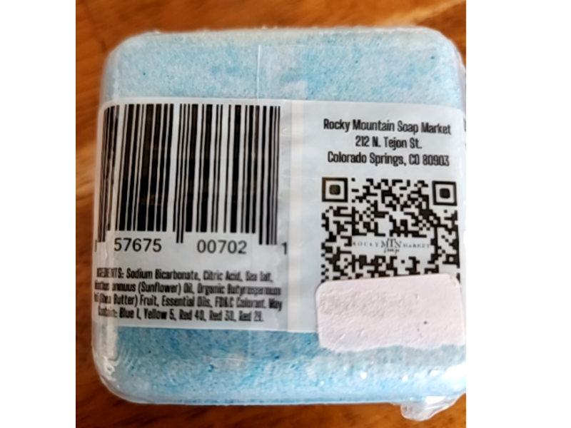 Rocky Mountain Soap Market Shower Steamer, Peppermint, 5 oz/128 g