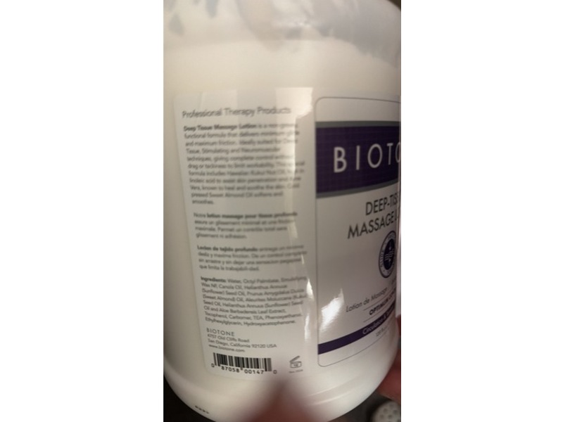 Biotone Deep-Tissue Massage Lotion, Unscented, 128 fl oz/3776 mL