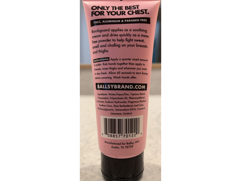 Ballsy Boob Guard Liquid Powder, 3.4 oz/100 mL