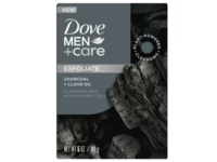 Dove Men + Care Exfoliate Cleansing Bar, Charcoal + Clove Oil, 5 oz/141 g, Pack Of 4 - thumbnail 1