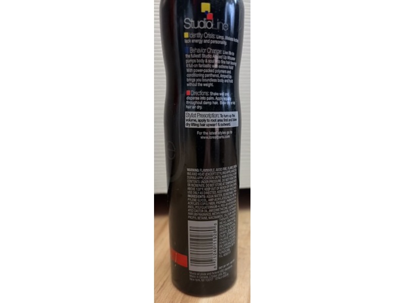 L'Oreal Paris Studio Amped Up Mega Mousse Vloumizing Mousse, Extreme Hold, 7.1 oz/202 g