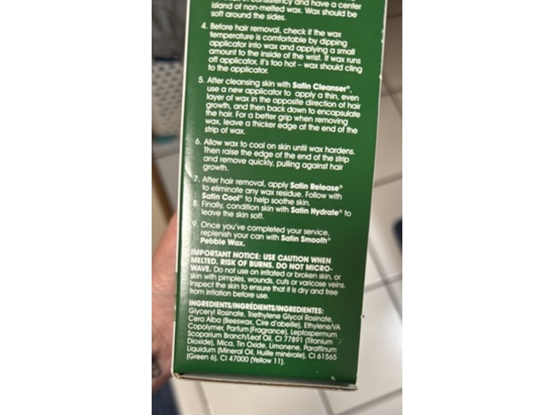 Satin Smooth Pebble Citrus Mojito,Thin Fil Hard Wax, 35 oz/990 g