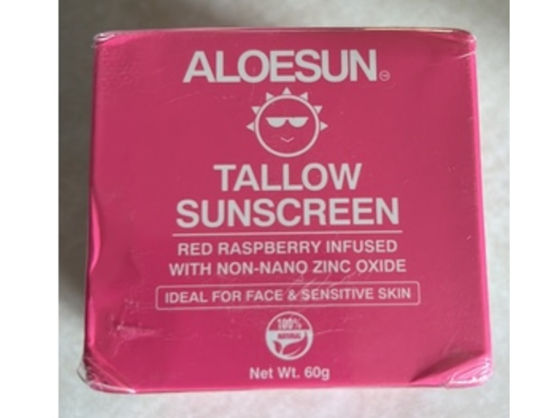 Aloesun Tallow Sunscreen, Red Raspberry, 60 g
