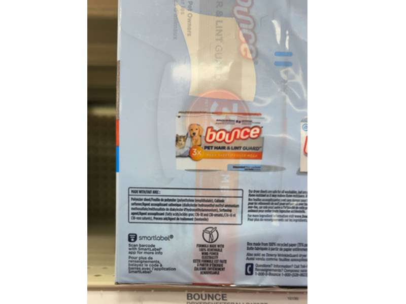 Bounce Pet Hair & Lint Guard Mega Sheet,, 130 Count