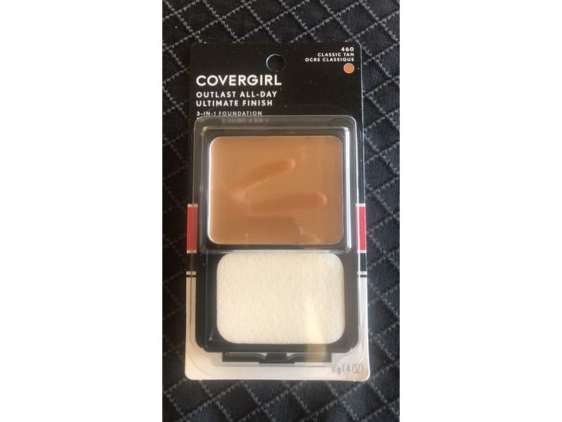 CoverGirl Outlast All-Day Ultimate Finish 3 In 1 Foundation, 460 Classic Tan, 0.4 oz/11 g.