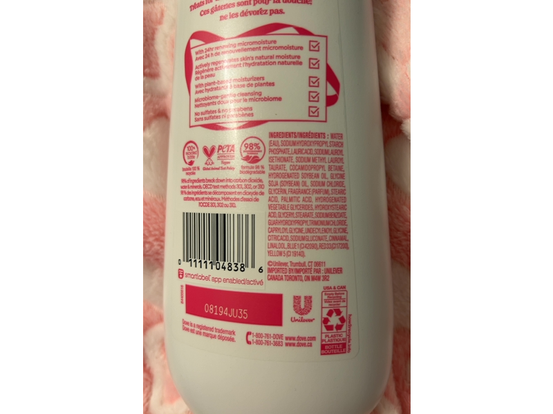 Dove Body Wash, Sugar Cookie, 20 fl oz