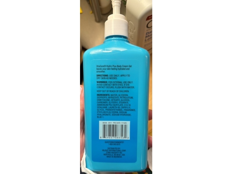 Xtracare Hydro Plus Body Cream Gel, 12 oz/340 g