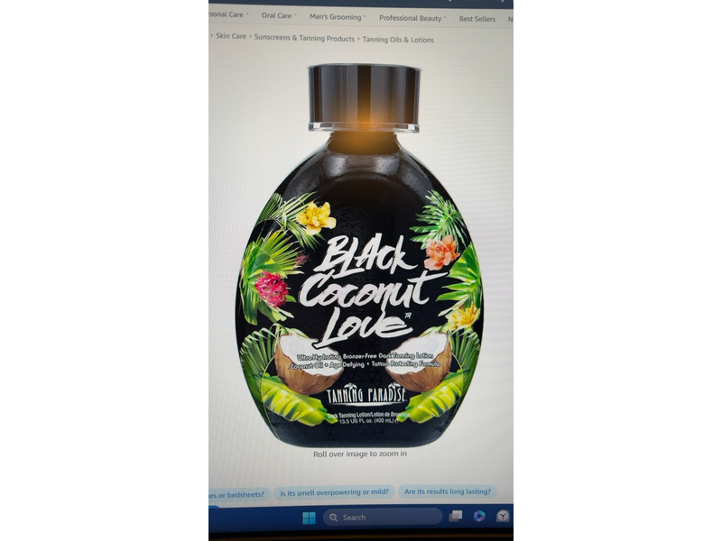 Tanning Paradise Black Coconut Love Tanning Lotion, 13.5 fl oz/400 mL