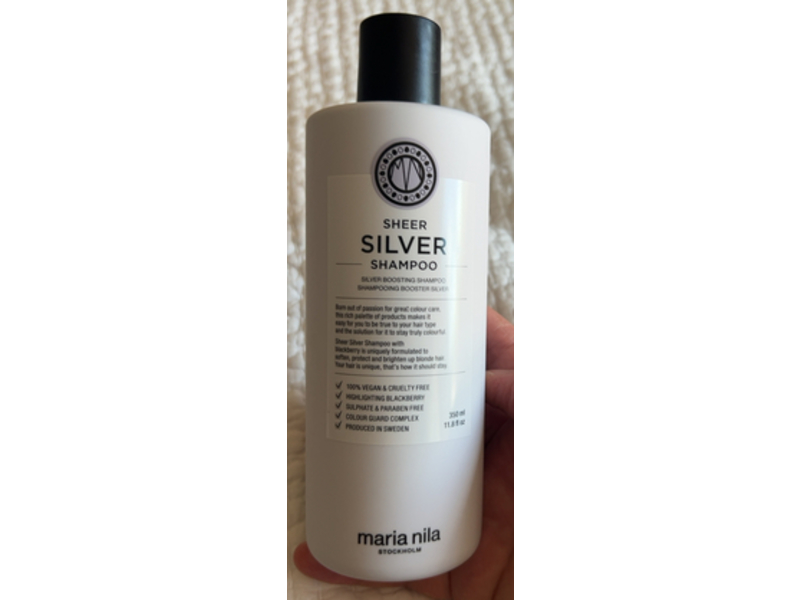 Maria Nila Sheer Silver Boosting Shampoo, 11.8 fl oz/350 mL