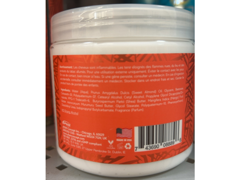 Hawaiian Silky Hydrate & Define Curling Butter Creme , Mango + Murumuru & Shea Butter, 16 oz/454 g