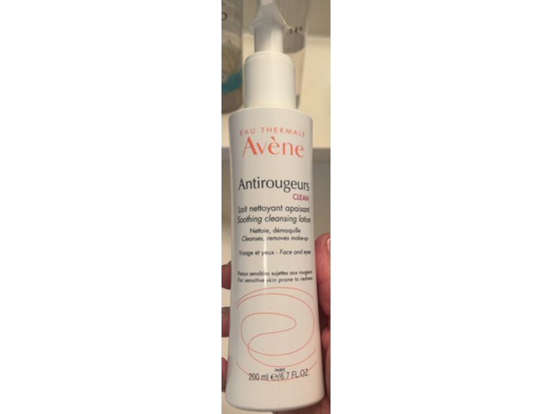 Avene Antirougeurs Clean Soothing Cleansing Lotion, 6.7 fl oz/200 mL