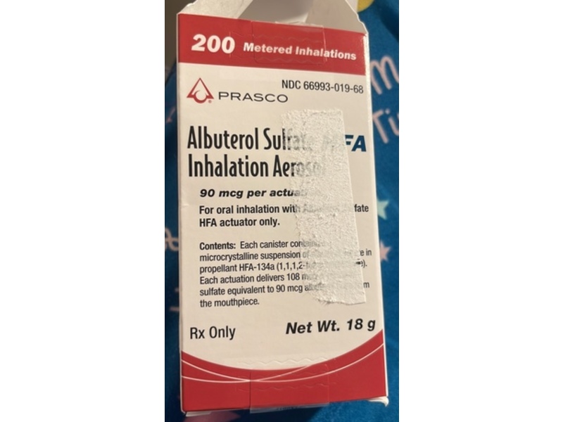 Albuterol Sulfate HFA Inhalation Aerosol 90 mcg, 18 g, Prasco (Rx)