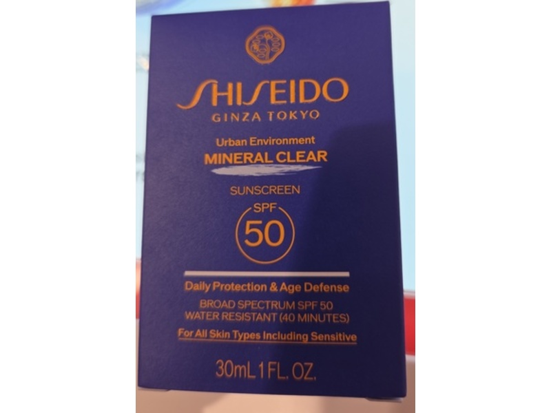 Shiseido Urban Environment Mineral Clear Sunscreen, SPF 50, 1 fl oz/30 mL