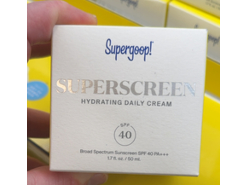Supergoop! Superscreen Hydrating Daily cream, SPF 40 PA+++, 1.7 fl oz/50 mL