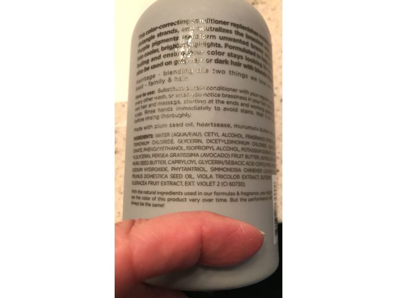 Hairitage By Mindy McKnight Pass On The Brass Purple Conditioner, 13 fl oz/384 mL