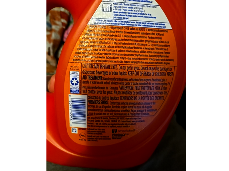Tide + Ultra Oxi Liquid Laundry Detergent, 44 loads, 63 fl oz/1.86 L, Pack Of 4