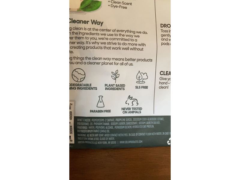 Gelo Hand Soap Refill Pods, Clean & Dye-Free, 40 fl oz/108 g