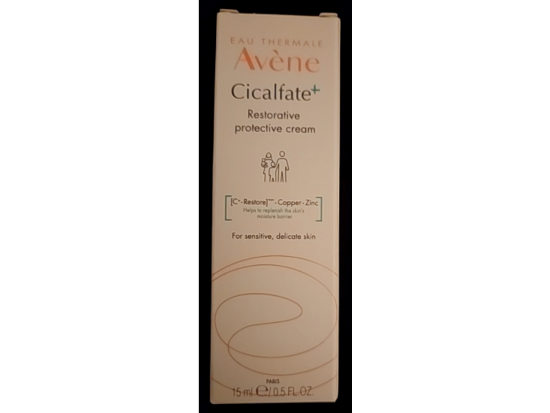 Avene Cicalfate+ Restorative Protective Cream, Copper + Zinc, 0.5 fl oz/15 mL