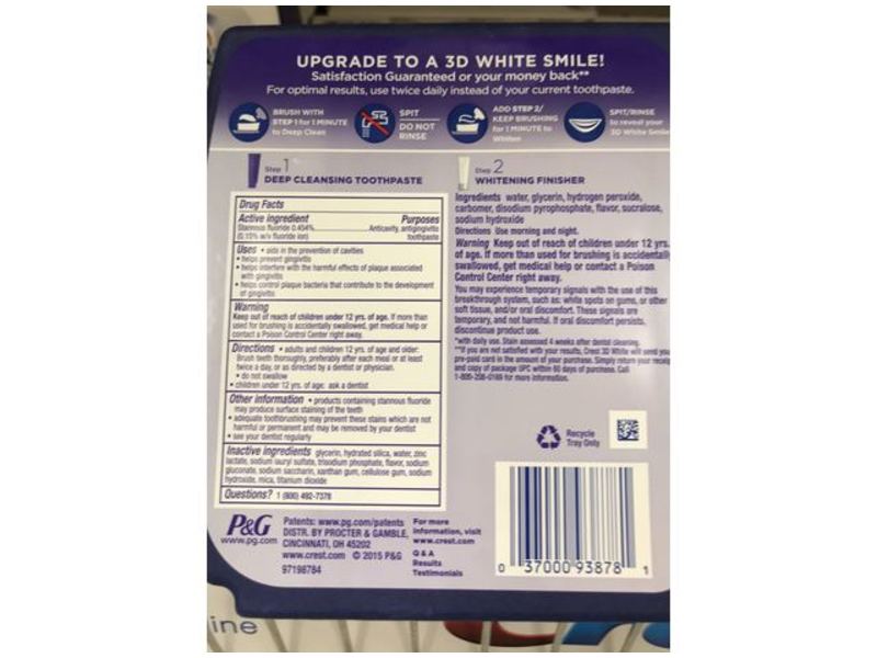 Crest 3D White Brilliance Daily Cleansing & Whitening System, 4 oz/113 g