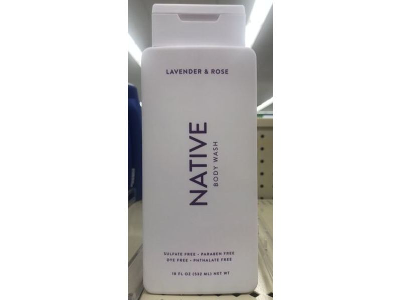 Native Body Wash, Lavender & Rose, 18 fl oz/532 ml
