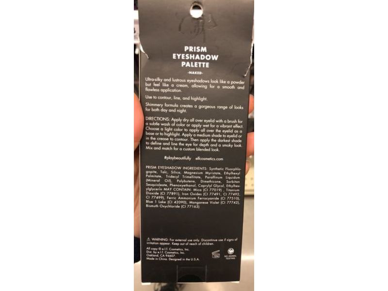 e.l.f. Cosmetics Prism Eyeshadow Palette, Naked, 0.35 oz/10 g