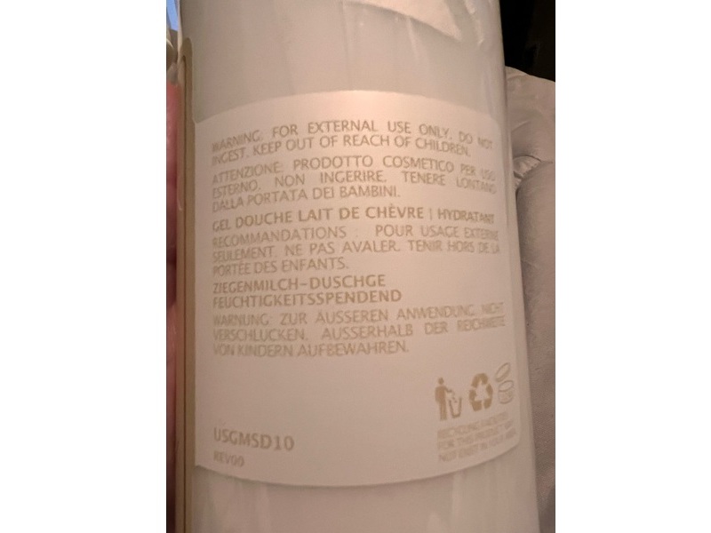 Erbario Toscano Goat Milk Body Wash, 33.8 fl oz/1000 mL