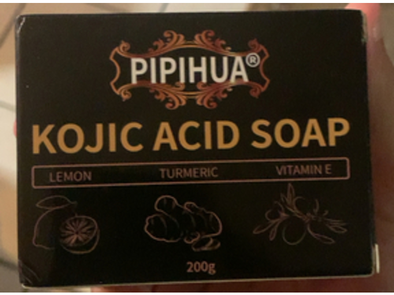 Pipihua Kojic Acid Soap, Lemon + Turmeric & Vitamin E, 200 g, Pack Of 2
