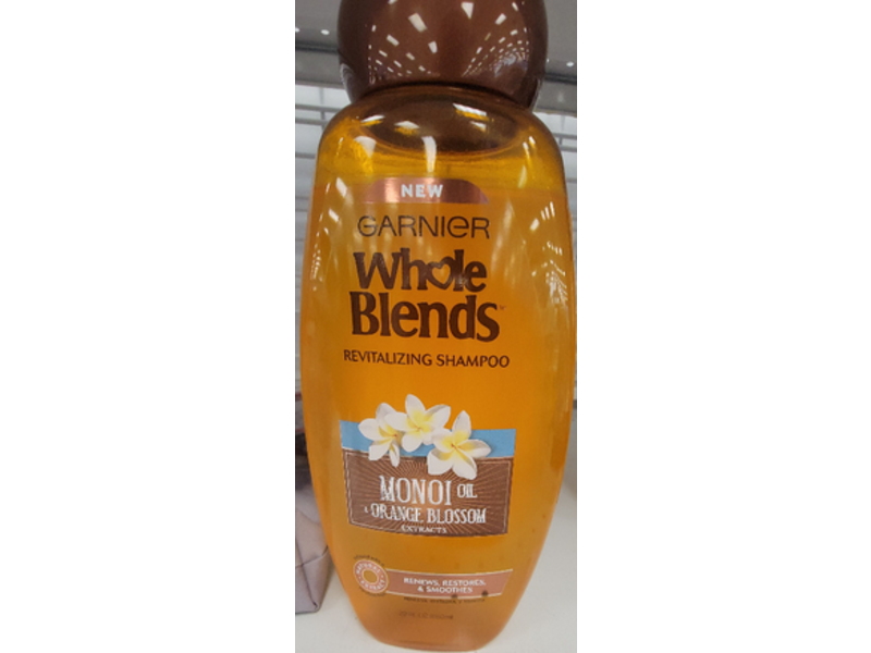 Garnier Whole Blends Revitalizing Shampoo, Monoi Oil And Orange Blossom, 22 fl oz/650 ml