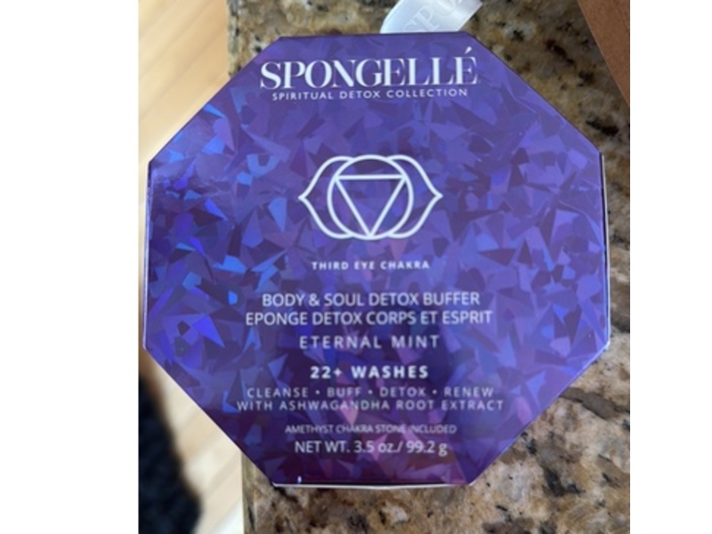 Spongelle Third Eye Chakra Body & Soul Detox Buffer, Eternal Mint, 3.5 oz/99.2 g