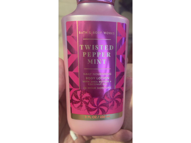 Bath & Body Works Twisted Peppermint Daily Nourishing Body Lotion, Shea Butter + Coconut Oil, 8 fl oz/236 mL