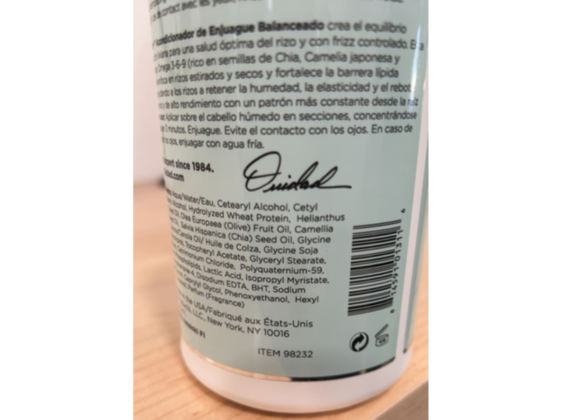 Ouidad Vitalcurl+ Classic Curls Balancing Rinse Conditioner, 33.8 fl oz/1 L