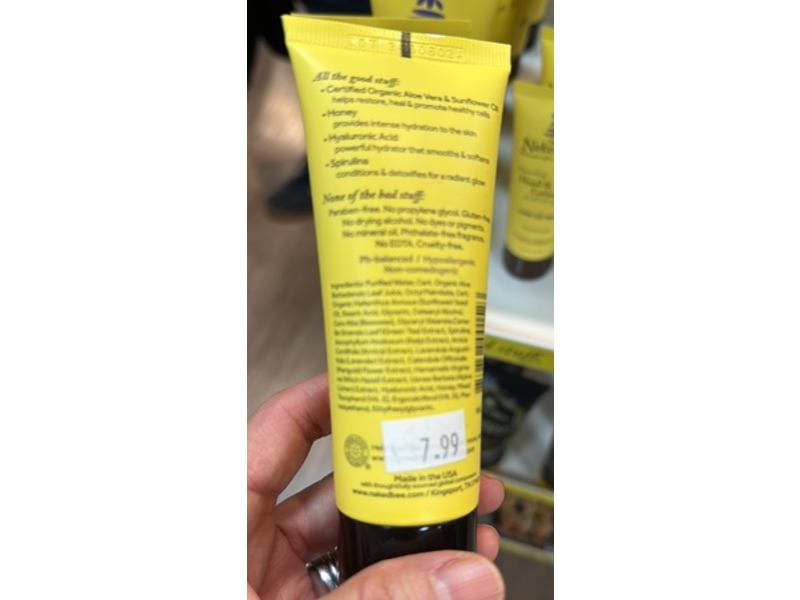 The Naked Bee Nourishing Hand & Body Lotion, Unscented, 2.25 fl oz/67 mL