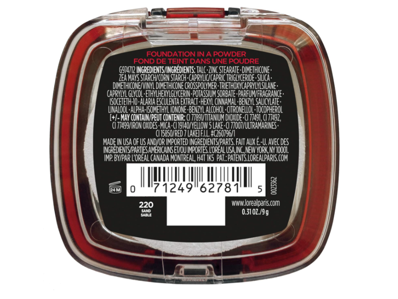 L'oreal Paris Infallible Foundation In A Powder, 220 Sand, 0.31 oz/9 g