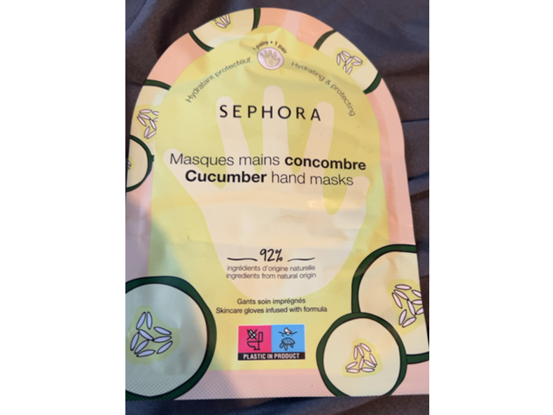 Sephora Hand Masks, Cucumber, 1 Pair