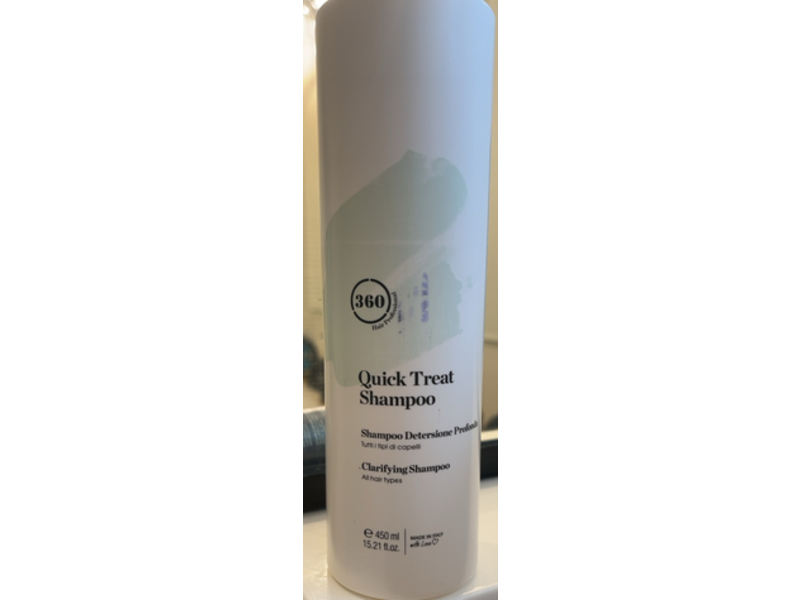 360 Hair Professional Quick Treat Shampoo, 15.21 fl oz/450 mL