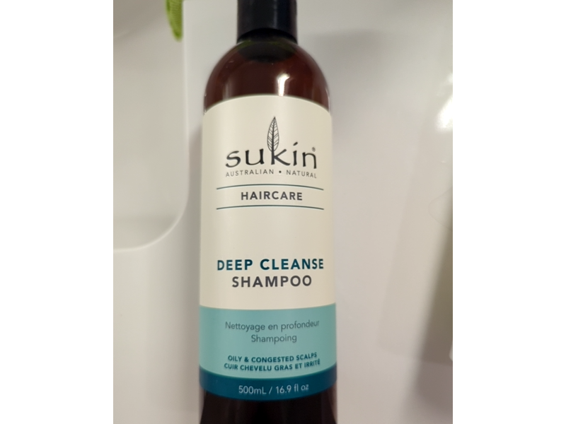 Sukin Haircare Deep Cleanse Shampoo, 16.9 fl oz/500 mL