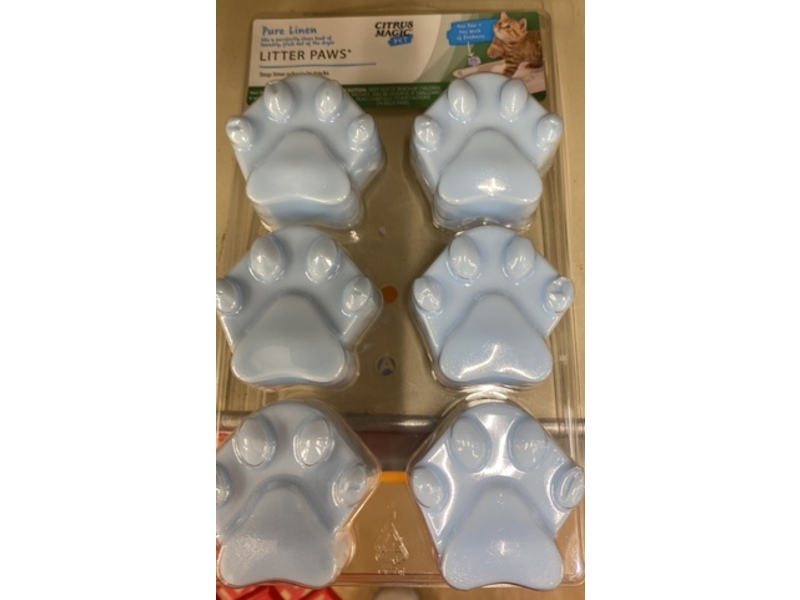 Citrus Magic Pet Litter Paws Odor Eliminator, Pure Linen, 6 oz/170 g, 6 Count