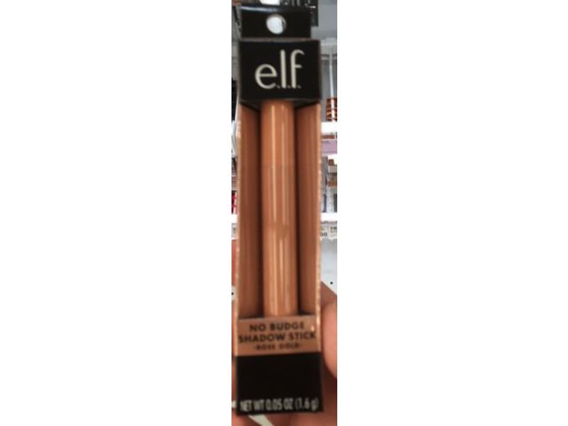 e.l.f. No Budge Shadow Stick, Rose Gold, 0.05 oz/1.4 g
