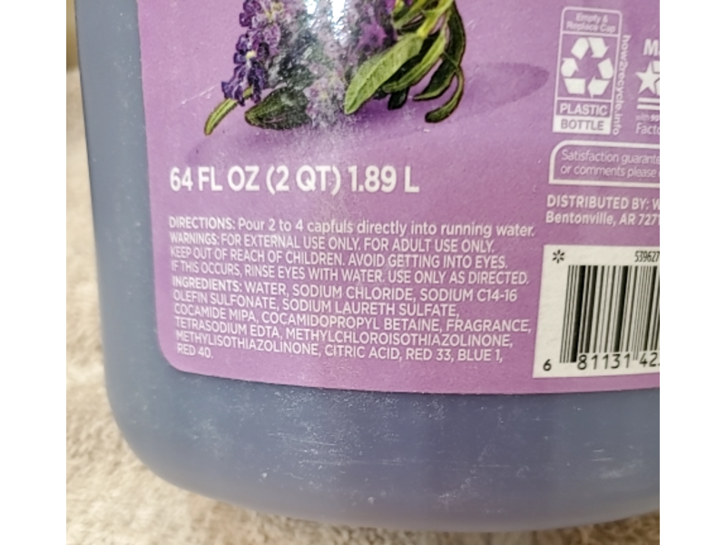 Equate Bubble Bath, Lavender, 64 fl oz/1.89 L